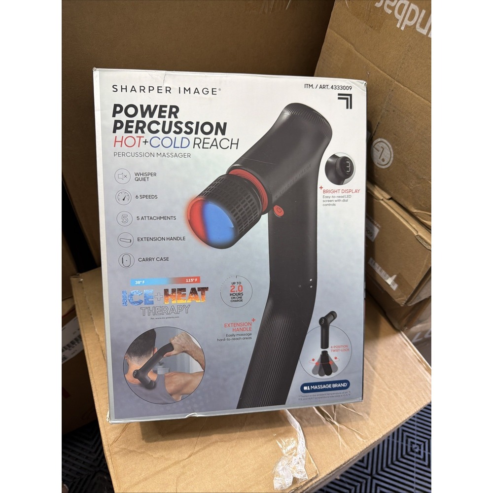 Sharper Image Power Percussion Hot & Cold Reach Percussion Massager. Pre Owned